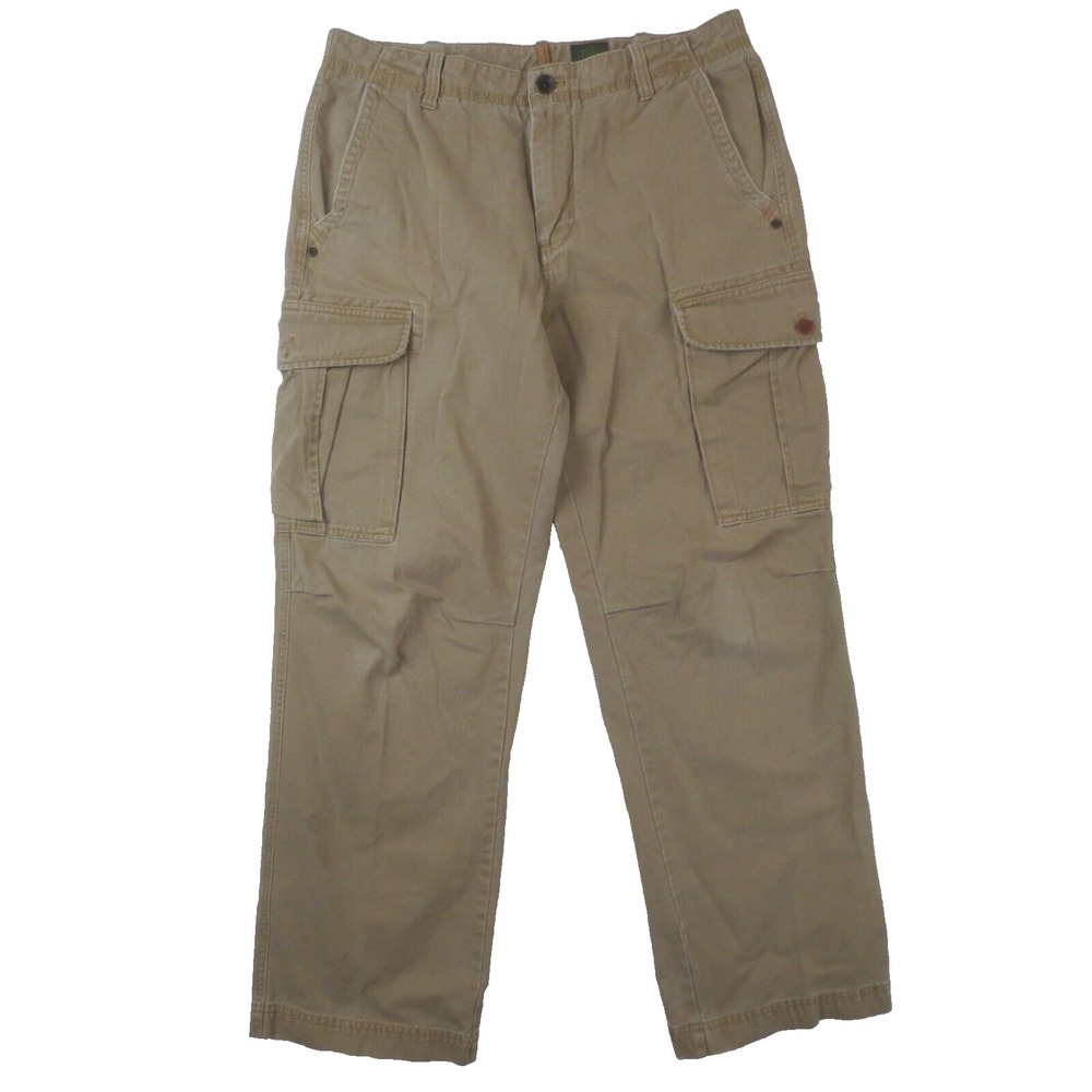 Vintage Timberland Cargo Pants Mens 32x32 Khaki Straight‎ Leg Cotton Casual Y2K